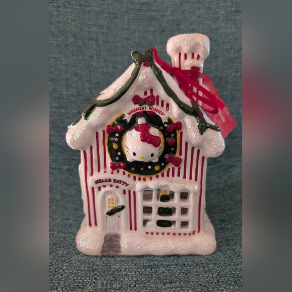 Hello Kitty Blue Sky Clay works Tea Light Holder